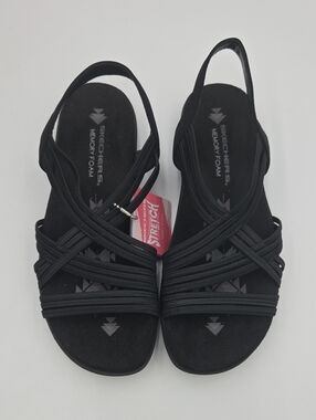 NEW Skechers Reggae Slim Simply Stretch Slingback Sandals Memory Foam
